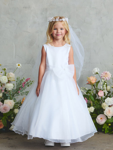 TK5909 White Dress (2-18 yrs)