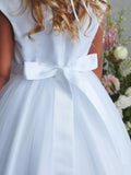 TK5921 White Dress (2-18 yrs)