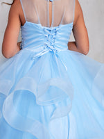 TK7018 Sky Blue Princess Dress  (2-18 years)