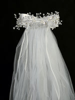 TK799 White Crown with Veil