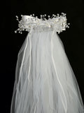 TK799 White Crown with Veil