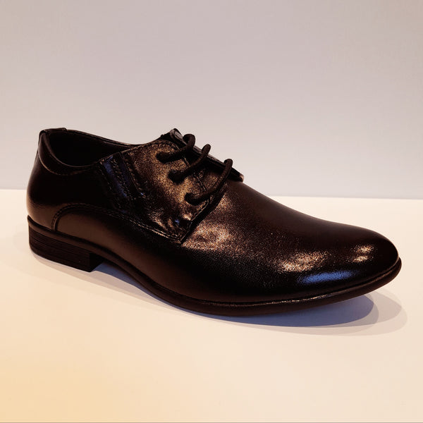 SALE ANTHONY Shiny Black Lace Up Shoes (sizes 33-34 only)