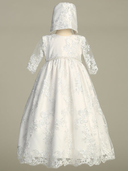 APRIL White Christening Gown (0-18m)