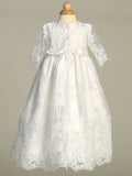 APRIL White Christening Gown (0-18m)