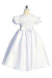 KDC501 White Satin Babydoll Dress (6-16 years)