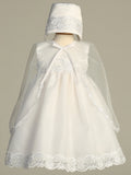 CATHERINE White Christening Dress with Cape (0m-3y)
