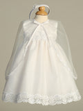 CATHERINE White Christening Dress with Cape (0m-3y)
