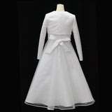 D30565B White Communion Dress with Bolero Jacket