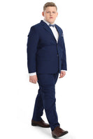 DIEGO Indigo Blue 2 Piece Boys Suit (plus sizes)