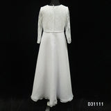 D31111 White Communion Dress