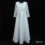 D31111 White Communion Dress
