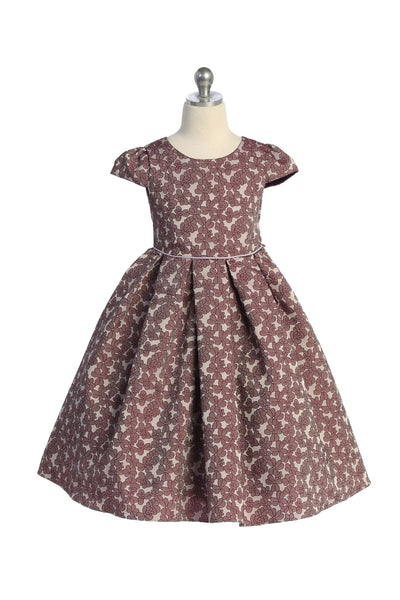SALE KD548 Purple Floral Dress (age 12 only)