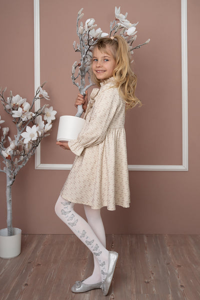 IRIS girls' white tights with butterfly pattern 40 denier (6-12 years) – Leanaí Athlone IRIS girls' white tights with butterfly pattern 40 denier (6-12 years) – Leanaí Athlone