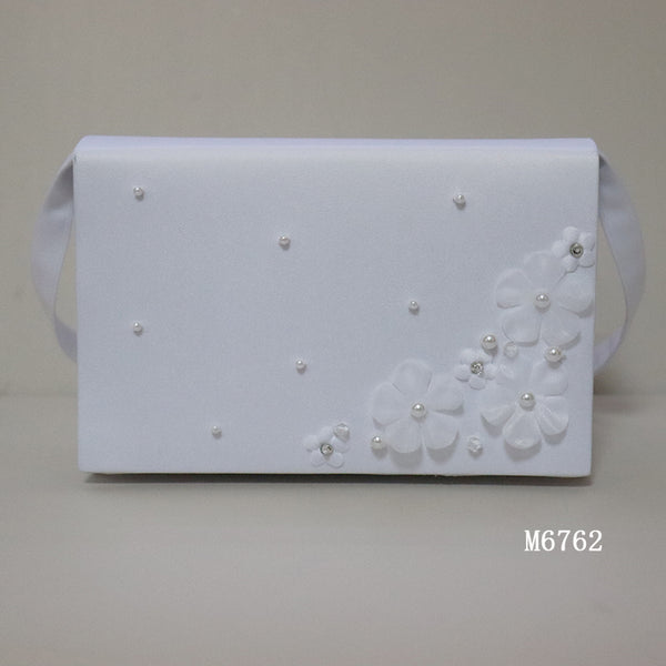 M6762 White Communion Box Handbag