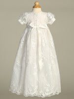 NICOLE White Christening Gown (0-18m)