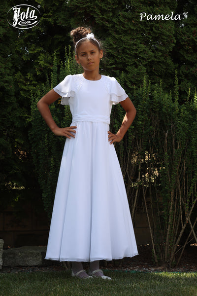 PAMELA White Communion Dress