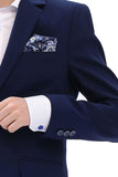 MARTIN Navy Blue Slim Fit 2 Piece Boys Suit (6-14 years)