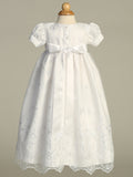 SAVANNAH White Christening Gown (0-18m)