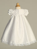 SHELBY White Christening Dress (0-18m)