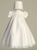 SHELBY White Christening Dress (0-18m)