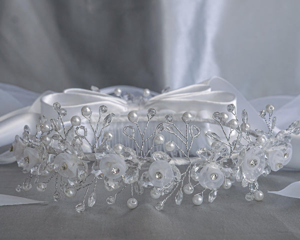 T28 White Crown with Veil