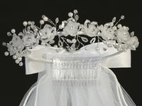 T28 White Crown with Veil
