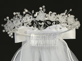 T28 White Crown with Veil