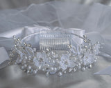 T509 White Crown with Veil