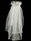 T509 White Crown with Veil