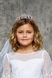 VEIL030 Cross Tiara Veil