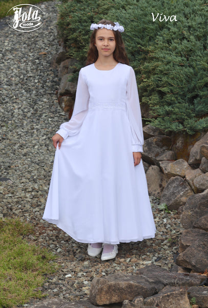 VIVA White Communion Dress