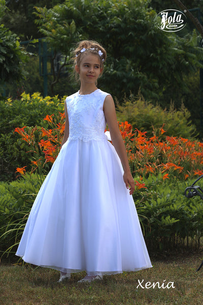 XENIA White Communion Dress