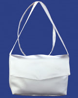 KR6240 White Plain Satin Communion Handbag