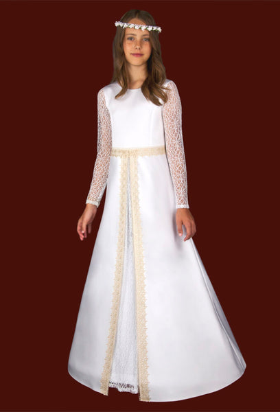 KRE284 White Communion Dress