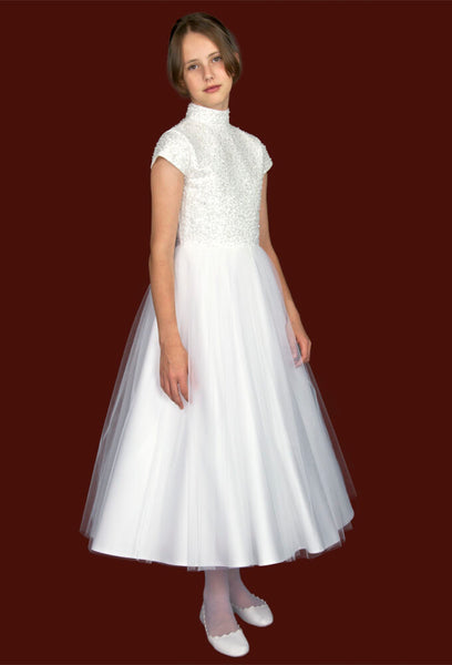 KRE287 White Communion Dress