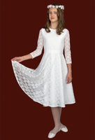 KRS182 White Communion Dress