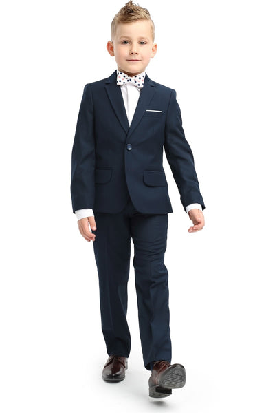 DAWID Navy Slim Fit 2 Piece Boys Suit (6-14 years)
