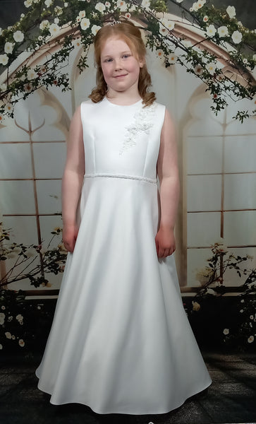 KRS170 White Communion Dress (plus sizes)