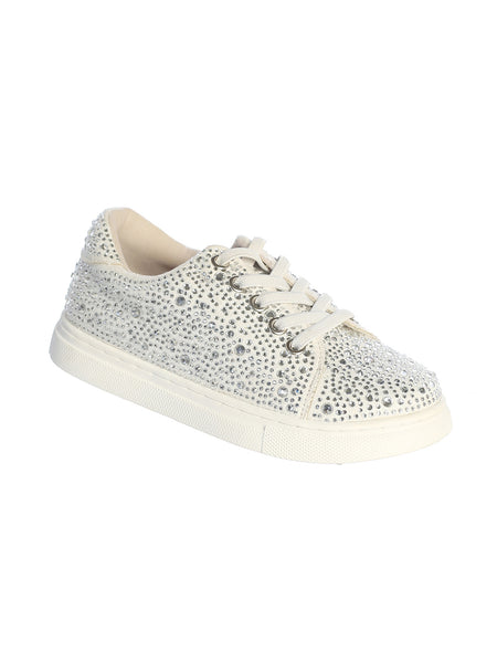 TKS188 Girls White Sneakers (sizes 9 junior - 5 youth)