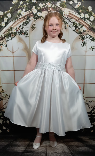 SP185 White Communion Dress (plus sizes)