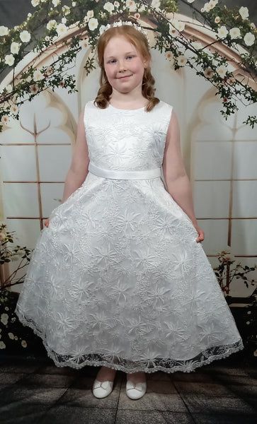 SP722 White Communion Dress (plus sizes)