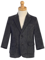 SALE #605 Charcoal Grey Corduroy Blazer (4-10 yrs)