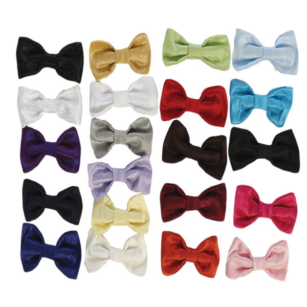 Boys Poly Silk Clip On Bow Tie  (20 colours )