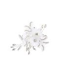TK118 Floral Alligator Hair Clip (white and ivory)