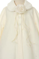 SALE KD127 Ivory Fleece Style Coat (2-12 years)