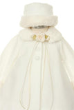 KD166 Ivory Fleece Coat & Hat Set (sizes 3-24 months)