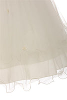 KD198 Ivory Lace Trim Tulle Dress (sizes 2-20.5)