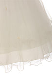 KD198 Ivory Lace Trim Tulle Dress (2-16 years)