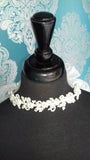White Communion Pearl Halo Headpiece with Veil