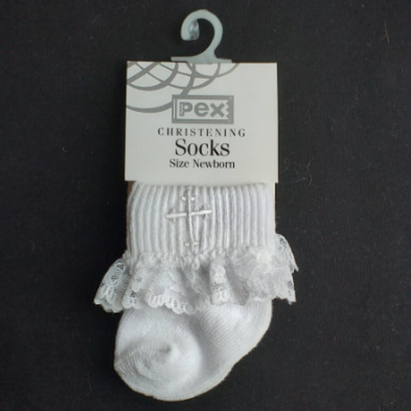 Newborn Girls Christening Socks